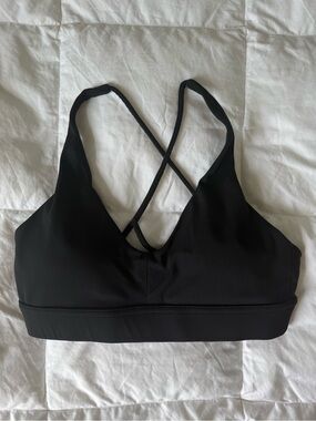 Black Cross Back Sports Bra Size Small